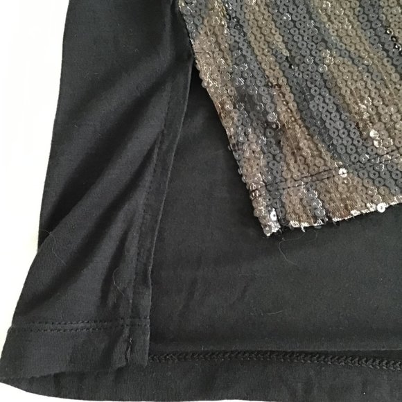 PROMOD Sequined Scoop Neck T-Shirt - Picture 6 of 12